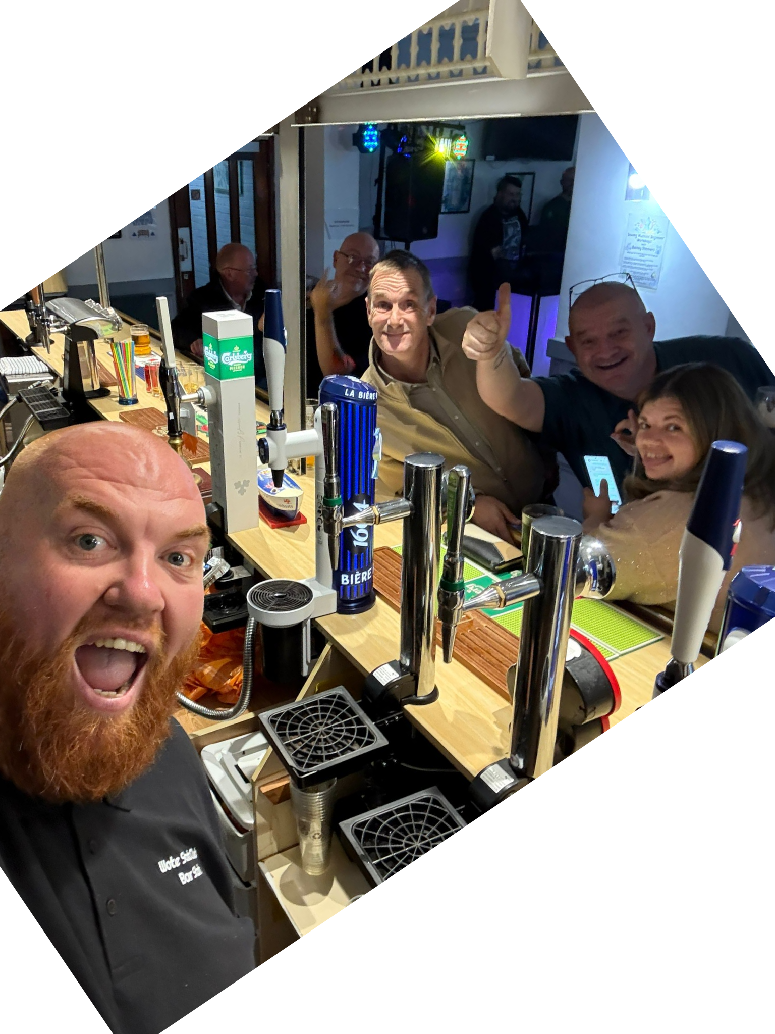 A view from behind the bar